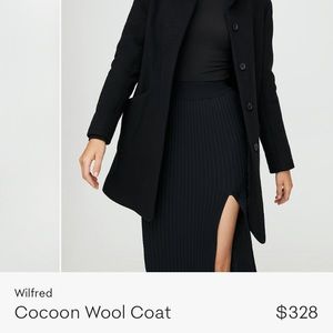 Aritzia cocoon wool coat